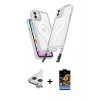 MARSİLYAN™- iPhone 11 Kılıf Atlas Doku Koleksiyonu - Siyah Buffer Hayalet Cam Ekran Koruyucu + Raze Metal Kamera Lens - GS