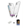 MARSİLYAN™- iPhone 11 Kılıf Atlas Doku Koleksiyonu - Siyah Buffer Hayalet Cam Ekran Koruyucu + Renkli Kamera Lens Koruma Cam - SI