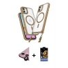 MARSİLYAN™- iPhone 11 Kılıf Atlas Doku Koleksiyonu - Siyah Buffer Hayalet Cam Ekran Koruyucu + Siyah Raze Metal Kamera Lens