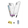 MARSİLYAN™- iPhone 11 Kılıf Atlas Doku Koleksiyonu - Siyah Joko Magic 5D Cam + Rainbow Kamera Lens Koruma Cam - KI
