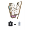 MARSİLYAN™- iPhone 11 Kılıf Atlas Doku Koleksiyonu - Siyah Joko Magic 5D Cam + PVD Metal Kamera Lens - SH