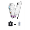 MARSİLYAN™- iPhone 11 Kılıf Atlas Doku Koleksiyonu - Siyah Joko Magic 5D Cam + PVD Metal Kamera Lens - SH