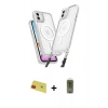 MARSİLYAN™- iPhone 11 Kılıf Atlas Doku Koleksiyonu - Siyah Joko Magic 5D Hayalet Cam + Rainbow Kamera Lens Koruma Cam - KI