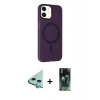 MARSİLYAN™- iPhone 11 Kılıf Çekirdek Modern Prime - Şeffaf 360 Full Body Arka Koruyucu + Raze Metal Kamera Lens - MI
