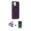 MARSİLYAN™- iPhone 11 Kılıf Çekirdek Modern Prime - Şeffaf 360 Full Body Arka Koruyucu + Raze Metal Kamera Lens - MR