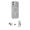 MARSİLYAN™- iPhone 11 Kılıf Çekirdek Modern Prime - Şeffaf Pasifik Cam Ekran Koruyucu + Lacivert Pers Alüminyum Kamera Lens