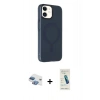 MARSİLYAN™- iPhone 11 Kılıf Çekirdek Modern Prime - Şeffaf Pasifik Cam Ekran Koruyucu + Pers Alüminyum Kamera Lens - GI