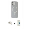 MARSİLYAN™- iPhone 11 Kılıf Çekirdek Modern Prime - Şeffaf Pasifik Cam Ekran Koruyucu + Pers Alüminyum Kamera Lens - GD