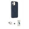 MARSİLYAN™- iPhone 11 Kılıf Çekirdek Modern Prime - Şeffaf Pasifik Cam Ekran Koruyucu + Pers Alüminyum Kamera Lens - GD