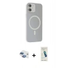 MARSİLYAN™- iPhone 11 Kılıf Çekirdek Modern Prime - Şeffaf Pasifik Cam Ekran Koruyucu + Pers Alüminyum Kamera Lens - GI