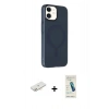 MARSİLYAN™- iPhone 11 Kılıf Çekirdek Modern Prime - Şeffaf Pasifik Cam Ekran Koruyucu + Renkli Kamera Lens Koruma Cam - YL