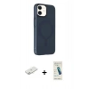 MARSİLYAN™- iPhone 11 Kılıf Çekirdek Modern Prime - Şeffaf Pasifik Cam Ekran Koruyucu + Sarı Renkli Kamera Lens Koruma Cam