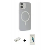 MARSİLYAN™- iPhone 11 Kılıf Çekirdek Modern Prime - Şeffaf Pasifik Cam Ekran Koruyucu + Renkli Kamera Lens Koruma Cam - TU
