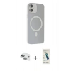 MARSİLYAN™- iPhone 11 Kılıf Çekirdek Modern Prime - Şeffaf Pasifik Cam Ekran Koruyucu + Pers Alüminyum Kamera Lens - YL