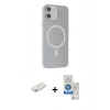 MARSİLYAN™- iPhone 11 Kılıf Çekirdek Modern Prime - Şeffaf Royal Nano Ekran Koruyucu + Renkli Kamera Lens Koruma Cam - PE