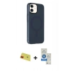 MARSİLYAN™- iPhone 11 Kılıf Çekirdek Modern Prime - Şeffaf Royal Nano Ekran Koruyucu + Rainbow Kamera Lens Koruma Cam - KI