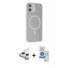 MARSİLYAN™- iPhone 11 Kılıf Çekirdek Modern Prime - Şeffaf Royal Nano Ekran Koruyucu + Raze Metal Kamera Lens - GS