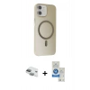 MARSİLYAN™- iPhone 11 Kılıf Çekirdek Modern Prime - Şeffaf Royal Nano Ekran Koruyucu + Pers Alüminyum Kamera Lens - YL
