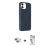 MARSİLYAN™- iPhone 11 Kılıf Çekirdek Modern Prime - Şeffaf Uv Polymer Nano Ekran Koruyucu + Gökkuşağı Pers Alüminyum Kamera Lens