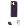 MARSİLYAN™- iPhone 11 Kılıf Çekirdek Modern Prime - Şeffaf Uv Polymer Nano Ekran Koruyucu + Kamera Lens Koruma Cam - SF