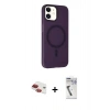 MARSİLYAN™- iPhone 11 Kılıf Çekirdek Modern Prime - Şeffaf Uv Polymer Nano Ekran Koruyucu + Pers Alüminyum Kamera Lens - KI