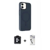 MARSİLYAN™- iPhone 11 Kılıf Çekirdek Modern Prime - Şeffaf Uv Polymer Nano Ekran Koruyucu + PVD Metal Kamera Lens - MI