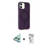 MARSİLYAN™- iPhone 11 Kılıf Çekirdek Modern Prime - Şeffaf Uv Polymer Nano Ekran Koruyucu + Raze Metal Kamera Lens - MI