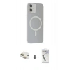 MARSİLYAN™- iPhone 11 Kılıf Çekirdek Modern Prime - Şeffaf Uv Polymer Nano Ekran Koruyucu + Pers Alüminyum Kamera Lens - GD