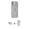 MARSİLYAN™- iPhone 11 Kılıf Çekirdek Modern Prime - Şeffaf Uv Polymer Nano Ekran Koruyucu + Pers Alüminyum Kamera Lens - YL