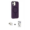 MARSİLYAN™- iPhone 11 Kılıf Çekirdek Modern Prime - Şeffaf Uv Polymer Nano Ekran Koruyucu + Pers Alüminyum Kamera Lens - GD