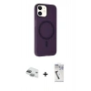 MARSİLYAN™- iPhone 11 Kılıf Çekirdek Modern Prime - Şeffaf Uv Polymer Nano Ekran Koruyucu + Pers Alüminyum Kamera Lens - YL