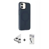 MARSİLYAN™- iPhone 11 Kılıf Çekirdek Modern Prime - Şeffaf Uv Polymer Nano Ekran Koruyucu + Raze Metal Kamera Lens - GS