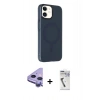 MARSİLYAN™- iPhone 11 Kılıf Çekirdek Modern Prime - Şeffaf Uv Polymer Nano Ekran Koruyucu + Raze Metal Kamera Lens - MR