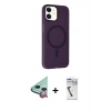 MARSİLYAN™- iPhone 11 Kılıf Çekirdek Modern Prime - Şeffaf Uv Polymer Nano Ekran Koruyucu + Raze Metal Kamera Lens - KI