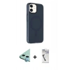 MARSİLYAN™- iPhone 11 Kılıf Çekirdek Modern Prime - Şeffaf Uv Polymer Nano Ekran Koruyucu + Raze Metal Kamera Lens - MI