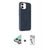 MARSİLYAN™- iPhone 11 Kılıf Çekirdek Modern Prime - Şeffaf Uv Polymer Nano Ekran Koruyucu + Raze Metal Kamera Lens - KI