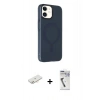 MARSİLYAN™- iPhone 11 Kılıf Çekirdek Modern Prime - Şeffaf Uv Polymer Nano Ekran Koruyucu + Renkli Kamera Lens Koruma Cam - YL