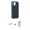 MARSİLYAN™- iPhone 11 Kılıf Çekirdek Modern Prime - Şeffaf Uv Polymer Nano Ekran Koruyucu + Renkli Kamera Lens Koruma Cam - SI