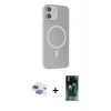 MARSİLYAN™- iPhone 11 Kılıf Çekirdek Modern Prime - Siyah 360 Mat Full Body Arka Koruyucu + Pers Alüminyum Kamera Lens - GI
