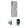 MARSİLYAN™- iPhone 11 Kılıf Çekirdek Modern Prime - Siyah 360 Mat Full Body Arka Koruyucu + Raze Metal Kamera Lens - KI