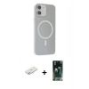 MARSİLYAN™- iPhone 11 Kılıf Çekirdek Modern Prime - Siyah 360 Mat Full Body Arka Koruyucu + Renkli Kamera Lens Koruma Cam - SI