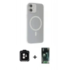 MARSİLYAN™- iPhone 11 Kılıf Çekirdek Modern Prime - Siyah 360 Mat Full Body Arka Koruyucu + PVD Metal Kamera Lens - TU