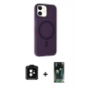MARSİLYAN™- iPhone 11 Kılıf Çekirdek Modern Prime - Siyah 360 Mat Full Body Arka Koruyucu + PVD Metal Kamera Lens - TU