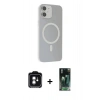 MARSİLYAN™- iPhone 11 Kılıf Çekirdek Modern Prime - Siyah 360 Mat Full Body Arka Koruyucu + PVD Metal Kamera Lens - YL