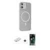 MARSİLYAN™- iPhone 11 Kılıf Çekirdek Modern Prime - Siyah 360 Mat Full Body Arka Koruyucu + Renkli Kamera Lens Koruma Cam - YL