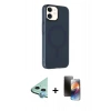 MARSİLYAN™- iPhone 11 Kılıf Çekirdek Modern Prime - Siyah 3D Antistatik Mat Seramik Nano Ekran Koruyucu + Raze Metal Kamera Lens - MI