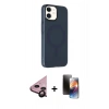 MARSİLYAN™- iPhone 11 Kılıf Çekirdek Modern Prime - Siyah 3D Antistatik Mat Seramik Nano Ekran Koruyucu + Raze Metal Kamera Lens - SH
