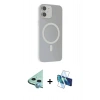 MARSİLYAN™- iPhone 11 Kılıf Çekirdek Modern Prime - Siyah 3D Antistatik Seramik Nano Ekran Koruyucu + Raze Metal Kamera Lens - MI