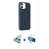 MARSİLYAN™- iPhone 11 Kılıf Çekirdek Modern Prime - Siyah 3D Antistatik Seramik Nano Ekran Koruyucu + Raze Metal Kamera Lens - MI