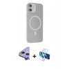 MARSİLYAN™- iPhone 11 Kılıf Çekirdek Modern Prime - Siyah 3D Antistatik Seramik Nano Ekran Koruyucu + Raze Metal Kamera Lens - MR